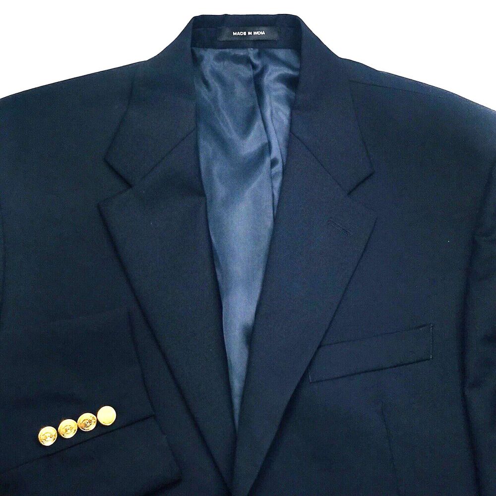 Chaps Ralph Lauren ? Vintage Blazer BLACK Wool 40 42 Brothers Ltd Preppy *READ
